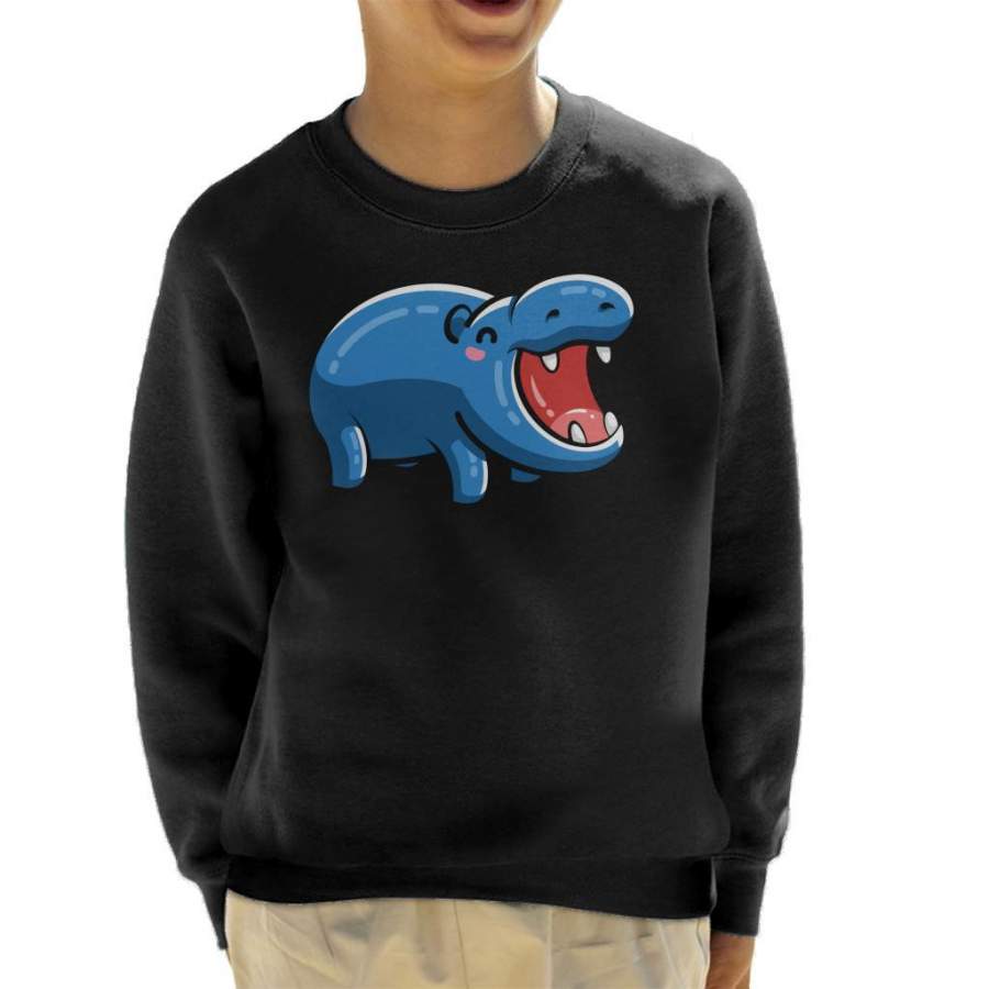 Carttoon Cute Hippo Kid’s Sweatshirt