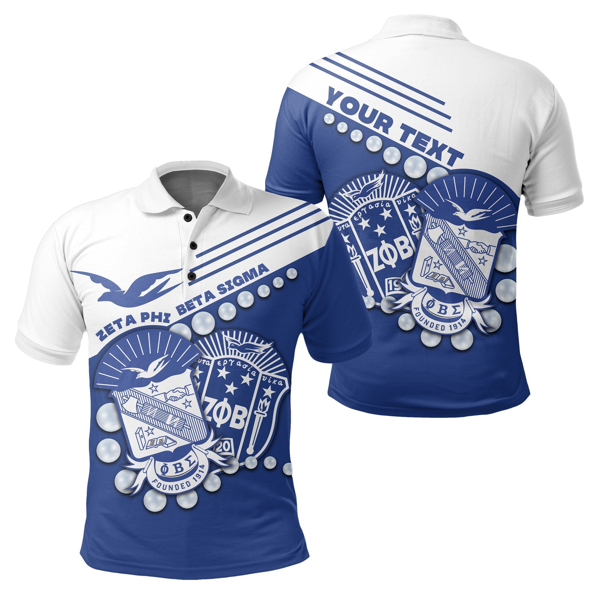 (Custom Personalised) Greek Life Polo Shirt – Zeta Phi Beta Sigma  Special Style Lt16