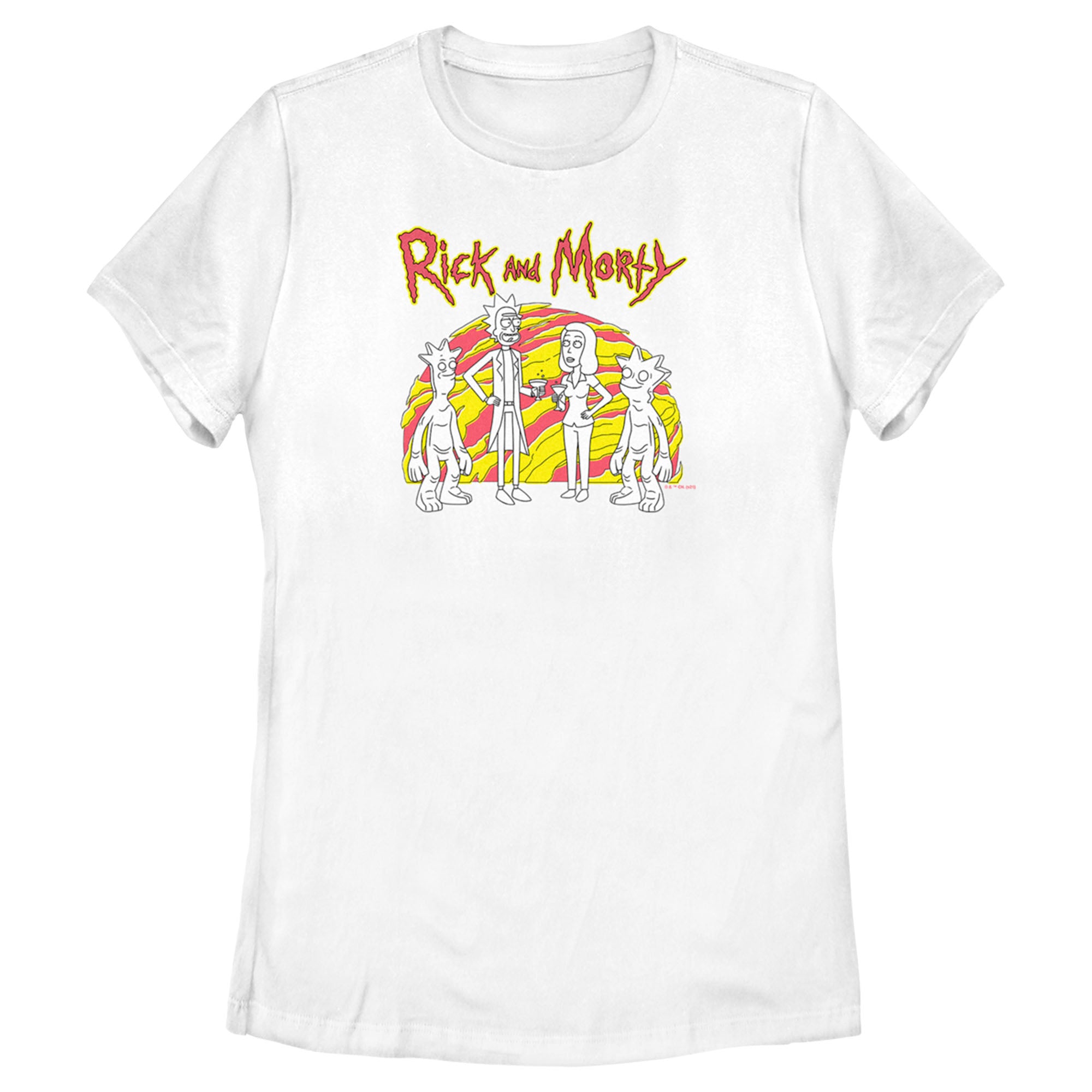 Women’S Rick And Morty Drinks On Planet Gaia T-Shirt