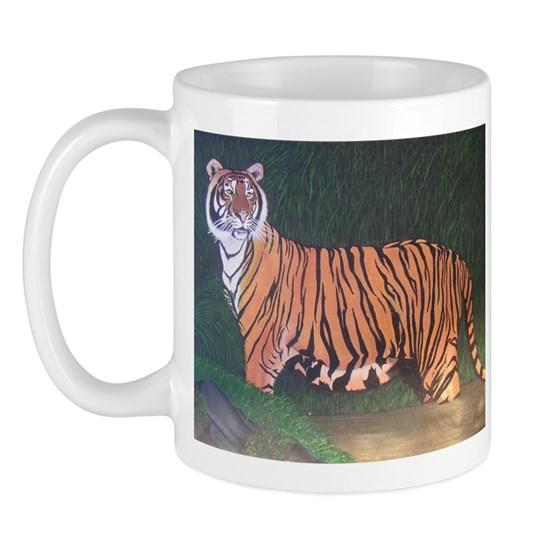 Tiger On The Grass Mug