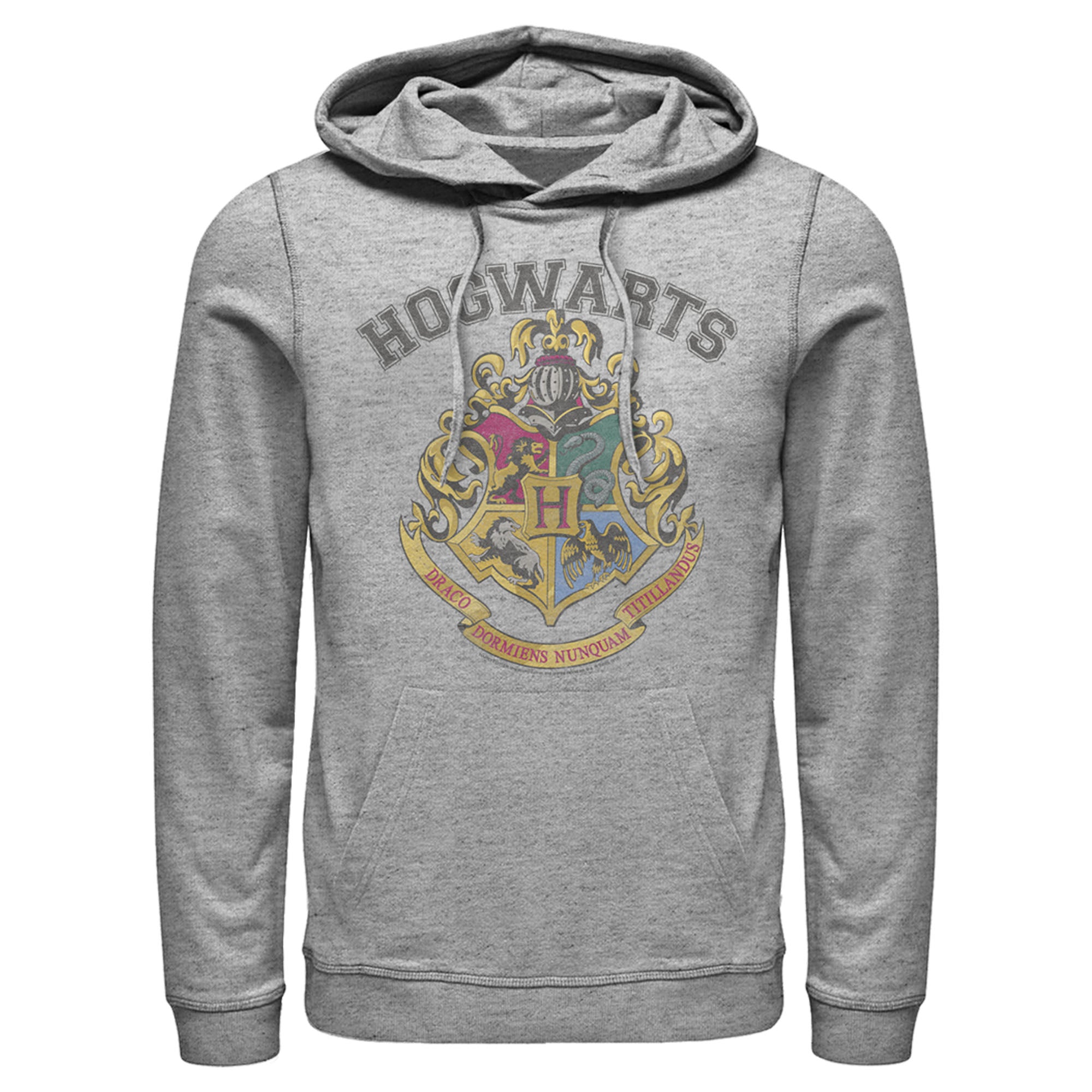 Men’S Harry Potter Vintage Hogwarts Crest Pull Over Hoodie