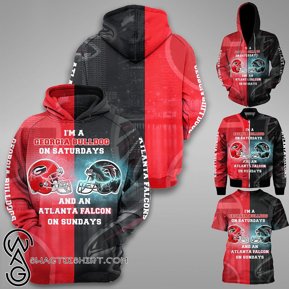 I?M A Georgia Bulldogs On Saturdays And An Atlanta Falcons On Sundays 4 Unisex 3D Hoodie Gift For Fans