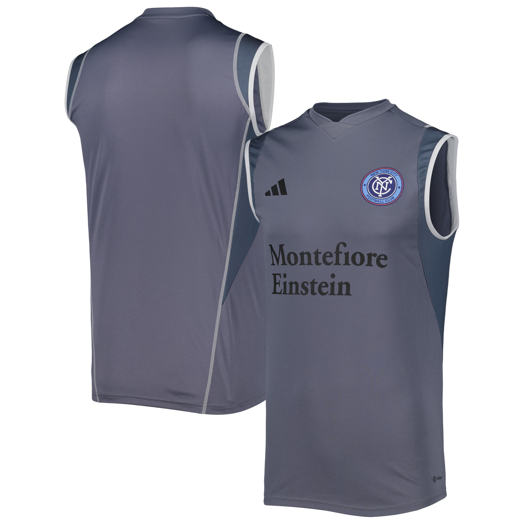 New York City FC 2023 On-Field Sleeveless Training Jersey – Gray