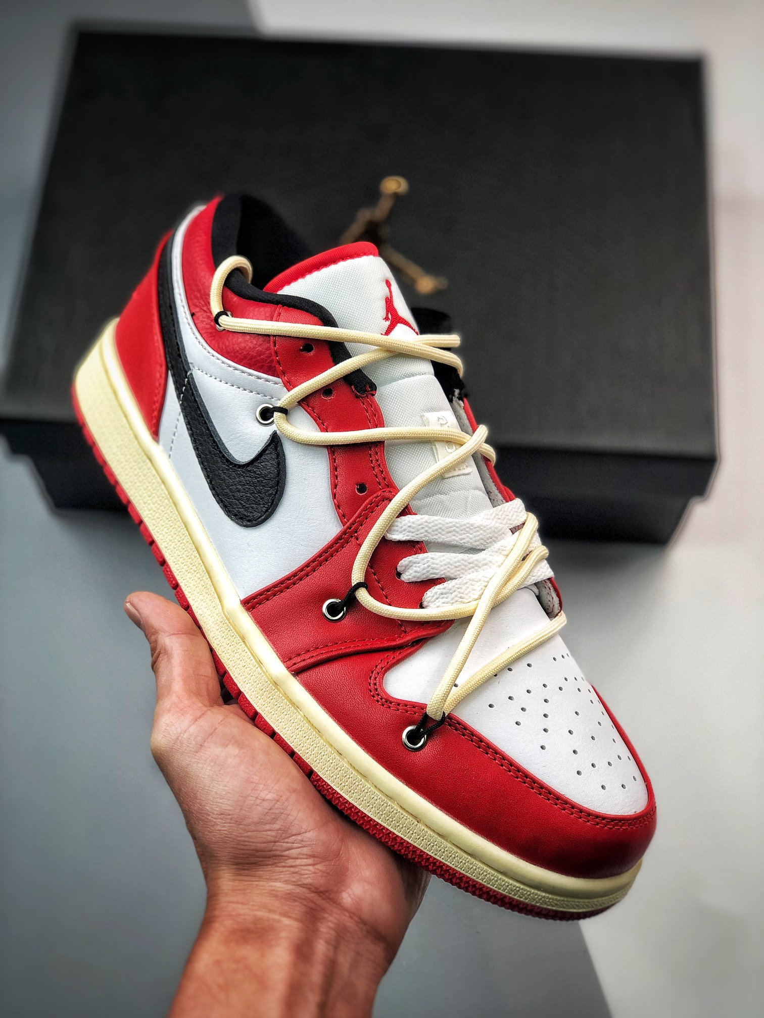 Custom JD 1 Low ‘Chicago’ Red White 5341045