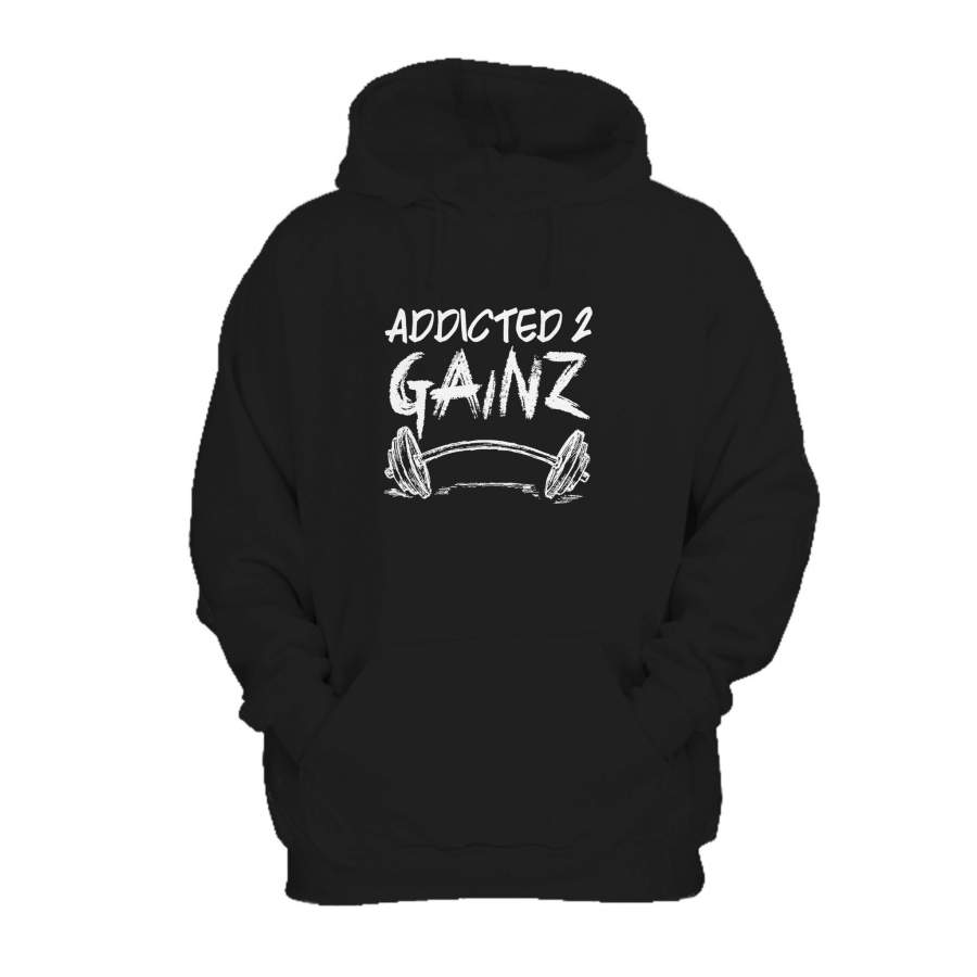 Addicted 2 Gainz Bodybuilding Muscle Motivational Fitness Hoodie