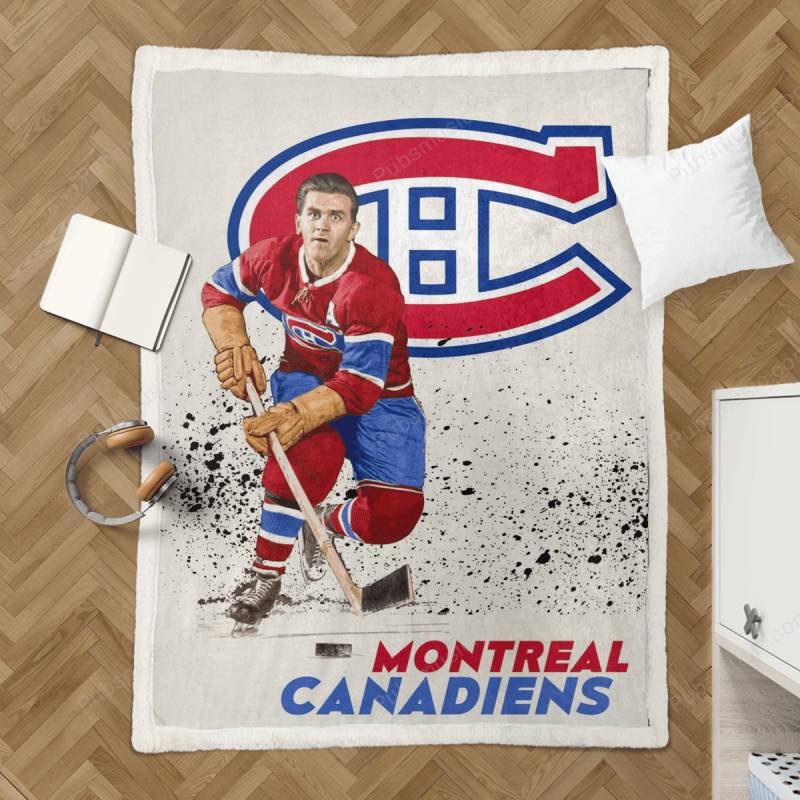 Montreal Canadiens Richard – Retro Sports Sherpa Fleece Blanket