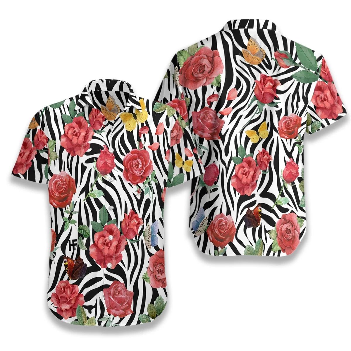 Rose Zebra Watercolor Painting Art Hawaii Shirt Unisex Adult Ha24779