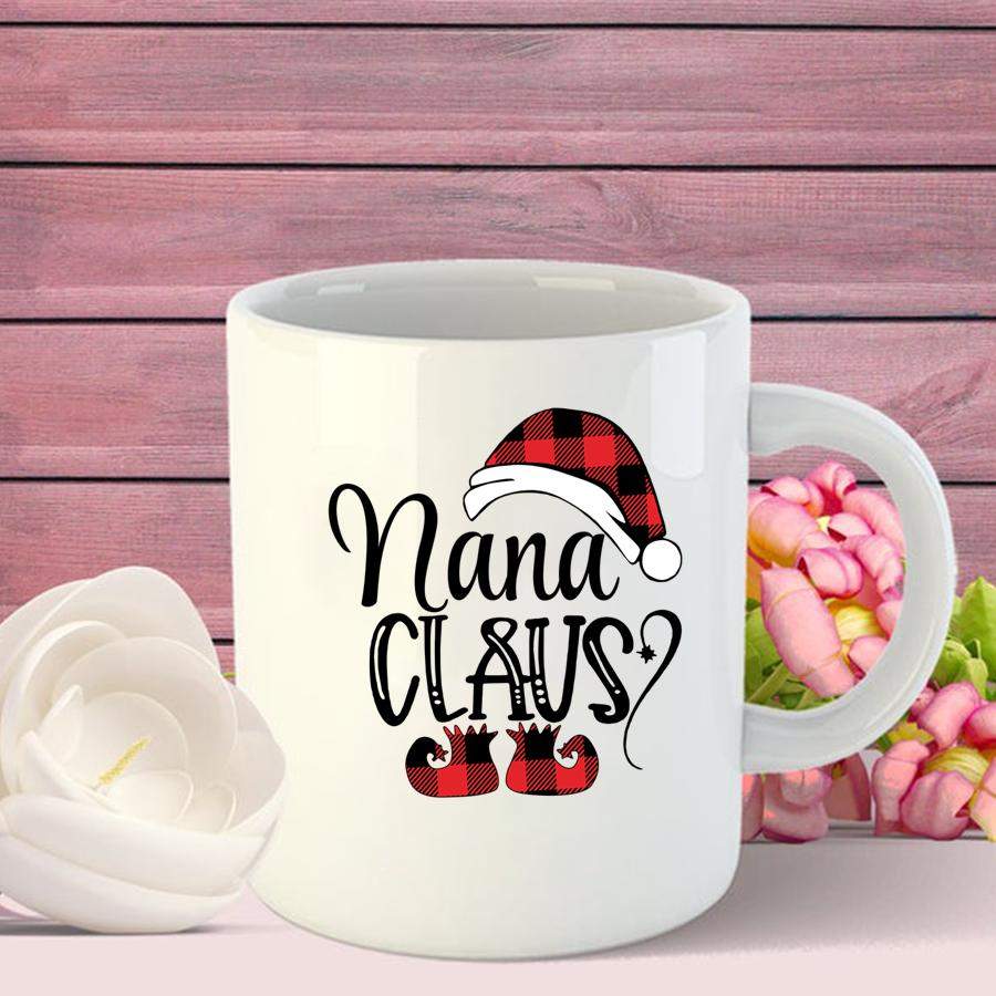 Personalized Nana Claus Buffalo Plaid Christmas Shirt