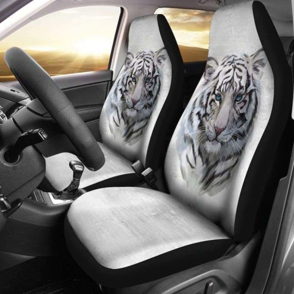 White Tiger Car Seat Covers 113308