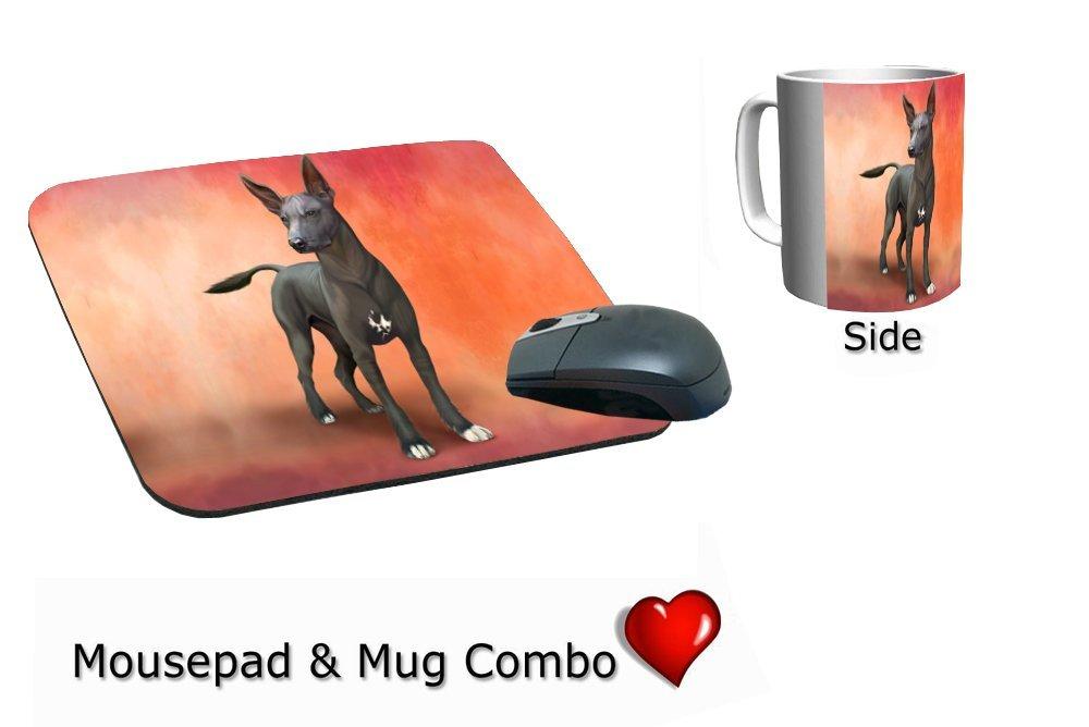 Xoloitzcuintli Mexican Haireless Dog Mug & Mousepad Combo Gift Set