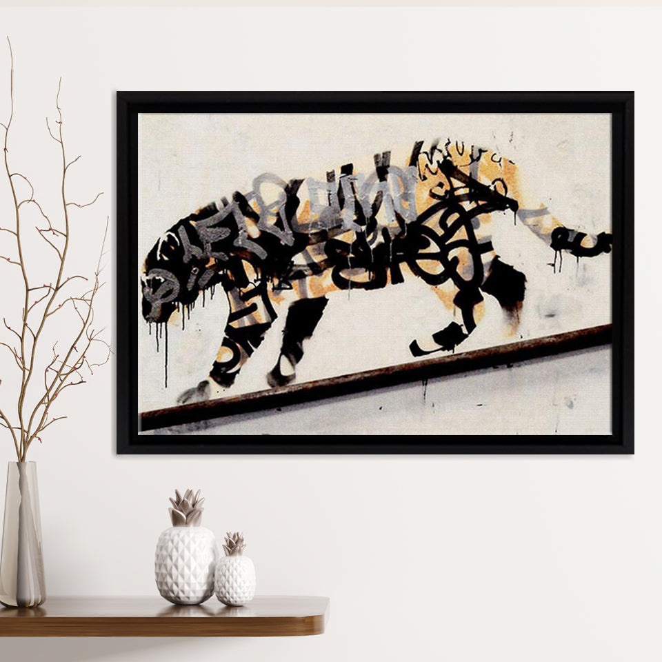 Tiger Spray Framed Canvas Print – Canvas Painting, Canvas Art, Wall Art, Wall Decor