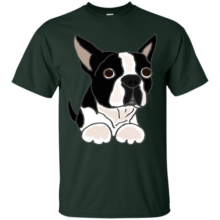 BOSTON TERRIER – Cute Funny Boston Terrier Puppy Dog Art T Shirt & Hoodie