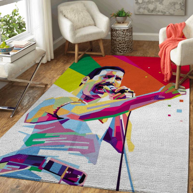 Freddy Mercury – Famous Legendary Music Area Rug Carpet