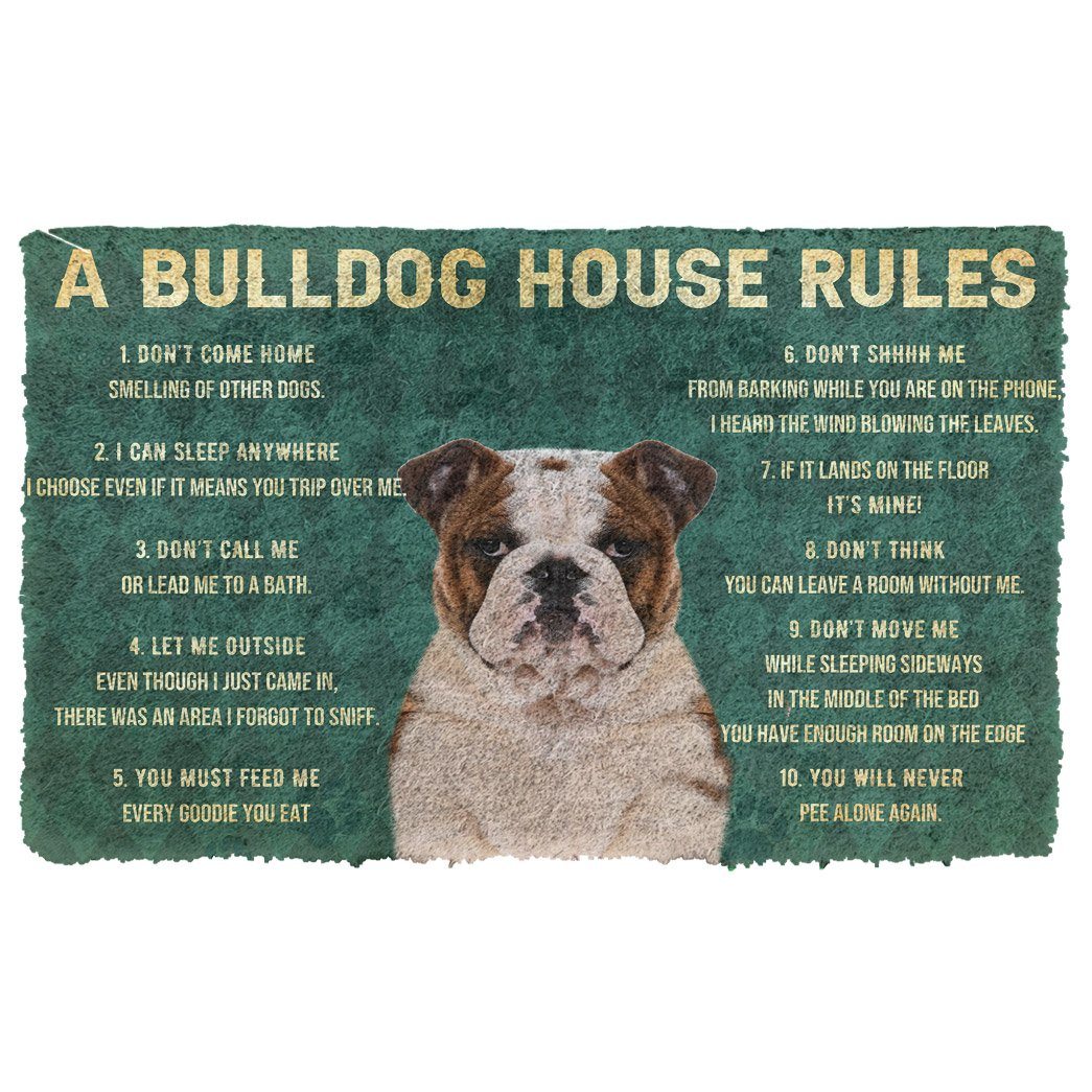 Gearhumans  Gearhuman 3D House Rules Bulldog Dog Doormat