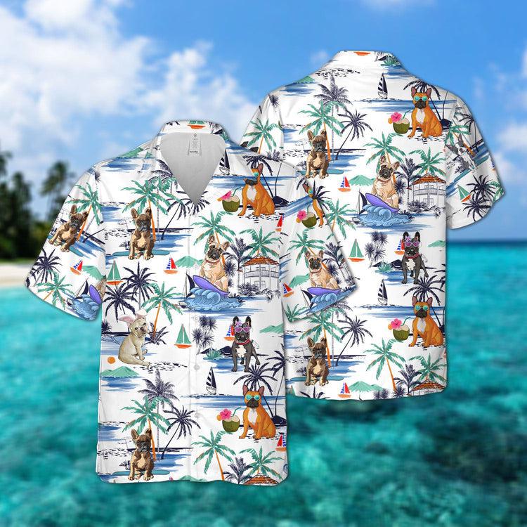 French Bulldog Beach Style Hawaii Shirt For Men Women Ha78074