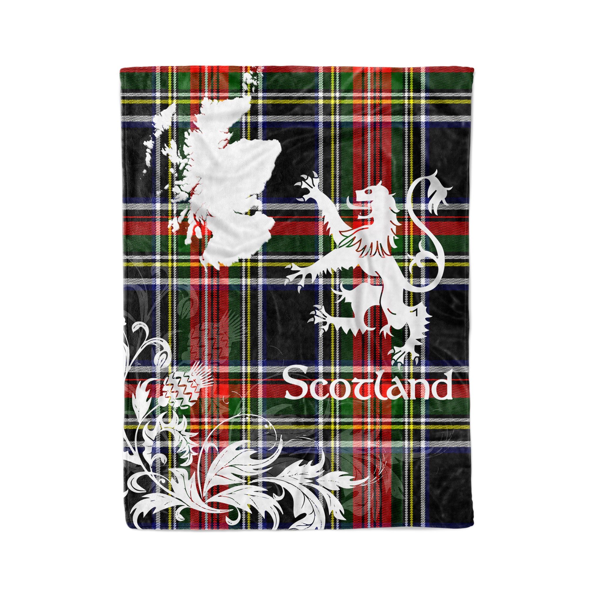 Tartan Plaid Fleece Blanket Tartan Blanket Thistle And Lion Scottish Clan Francis Plaid Blanket