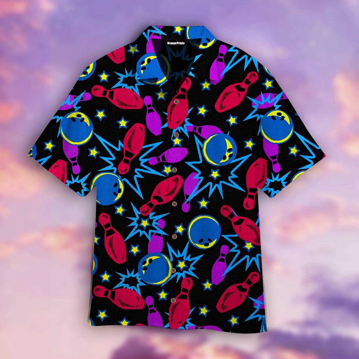 Retro Bowl Fluorescent Hawaii Shirt For Men And Women Ha82401