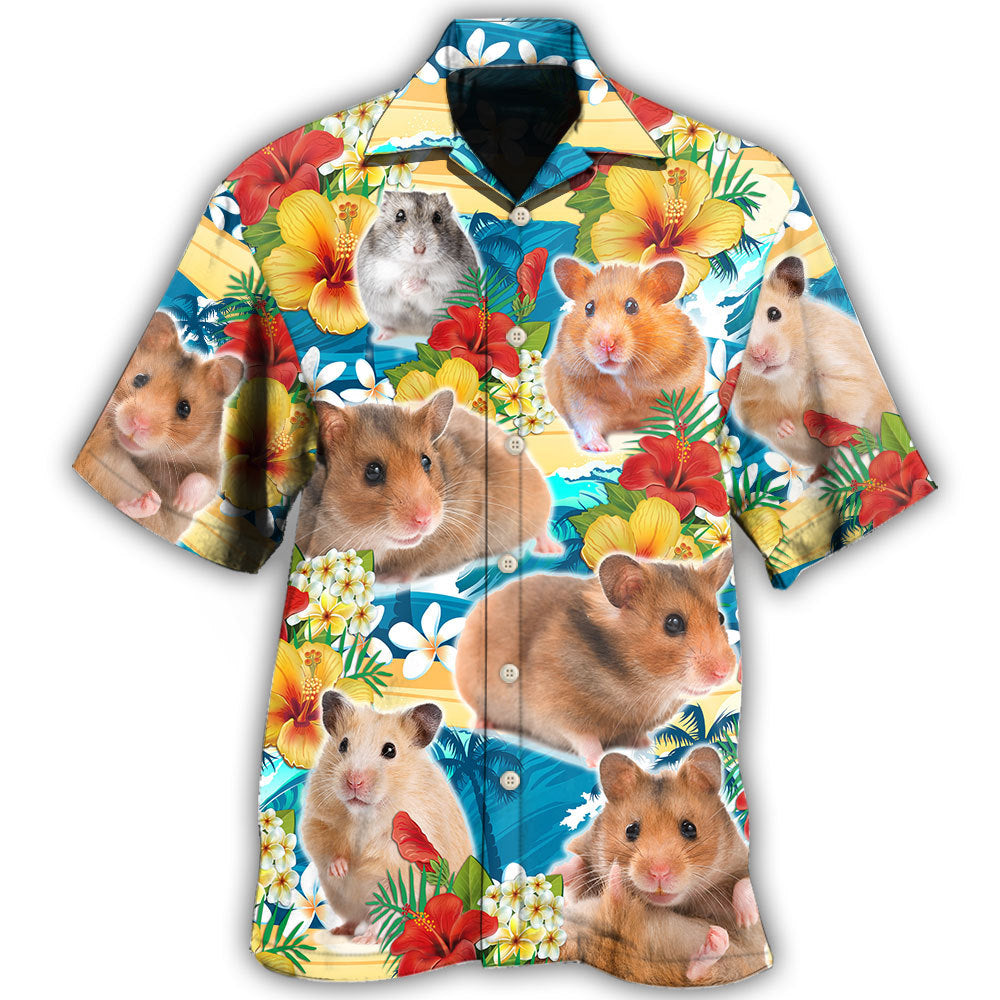 Hamster Love Flowers Hawaii Shirt Ha93904