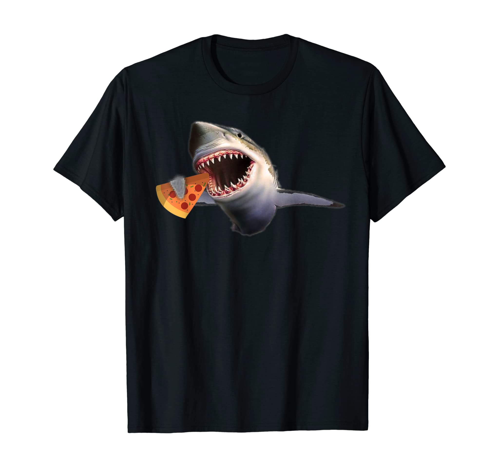 Shark Eating Pizza T Shirt Shark Lovers Funny Tee Kids Gift