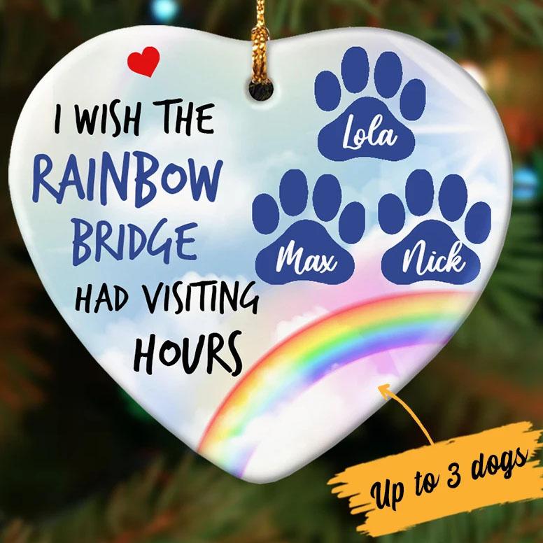 Personalized Dog Cat Memorial Rainbow  Ornament Ob232 81O34