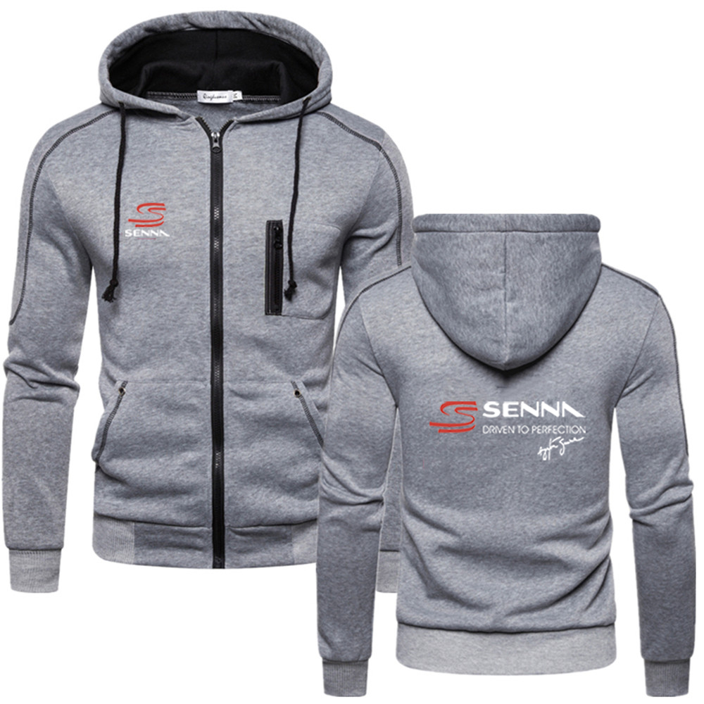 2022 Ayrton Senna Printing Fashion Male Comfortable Cotton Zipper Hoodie Fitness Sweatshirts Solid Fleece Men Tops Coats alx