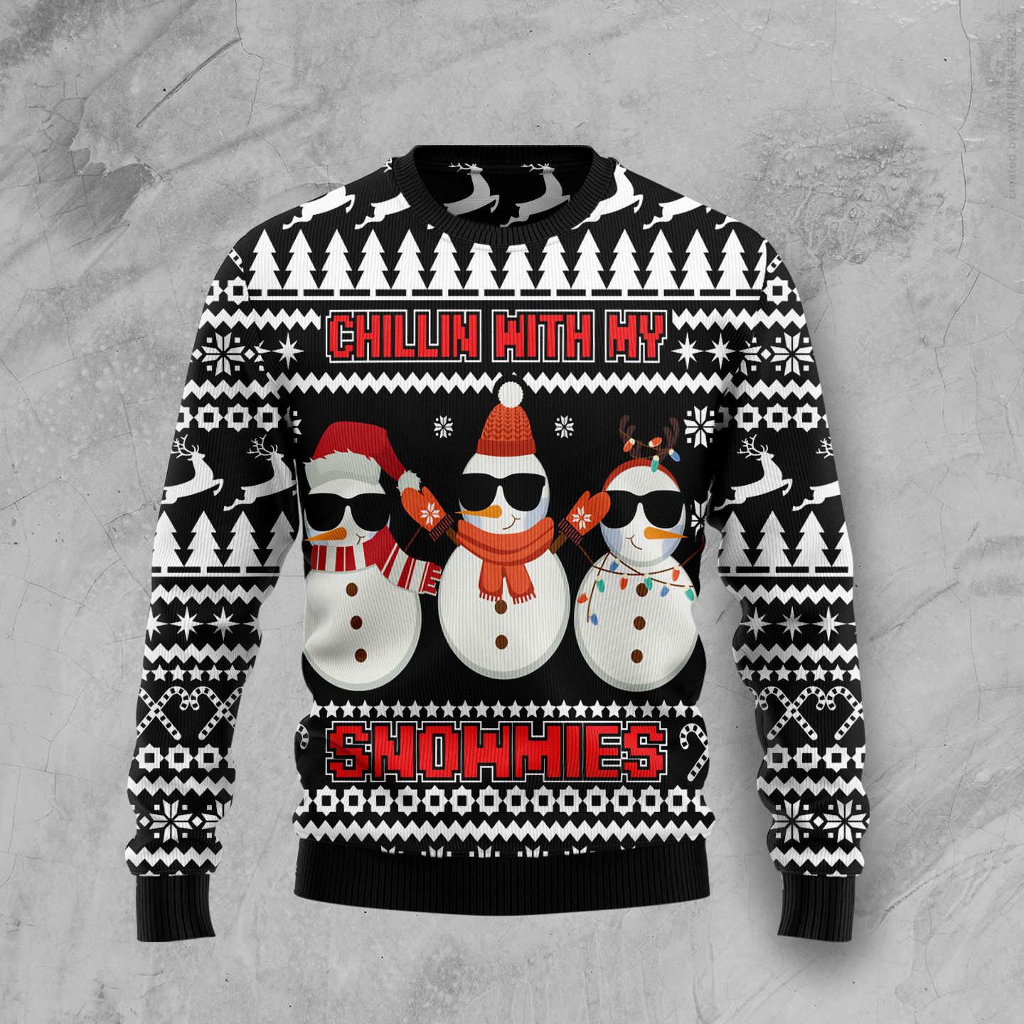 Chillin With My Snowmies HT92817 Ugly Christmas Sweater unisex womens & mens, couples matching, friends, funny family sweater gifts (plus size available)