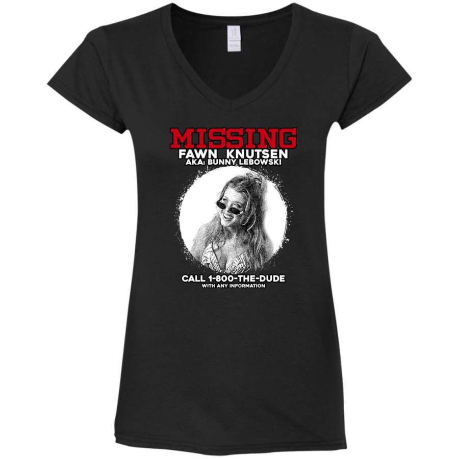 Bunny Missing Person Ladies V-Neck