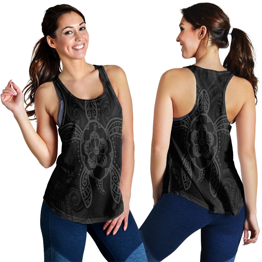 Hawaiian Turtle Fixed Gray Racerback Tank Ah Ha86807