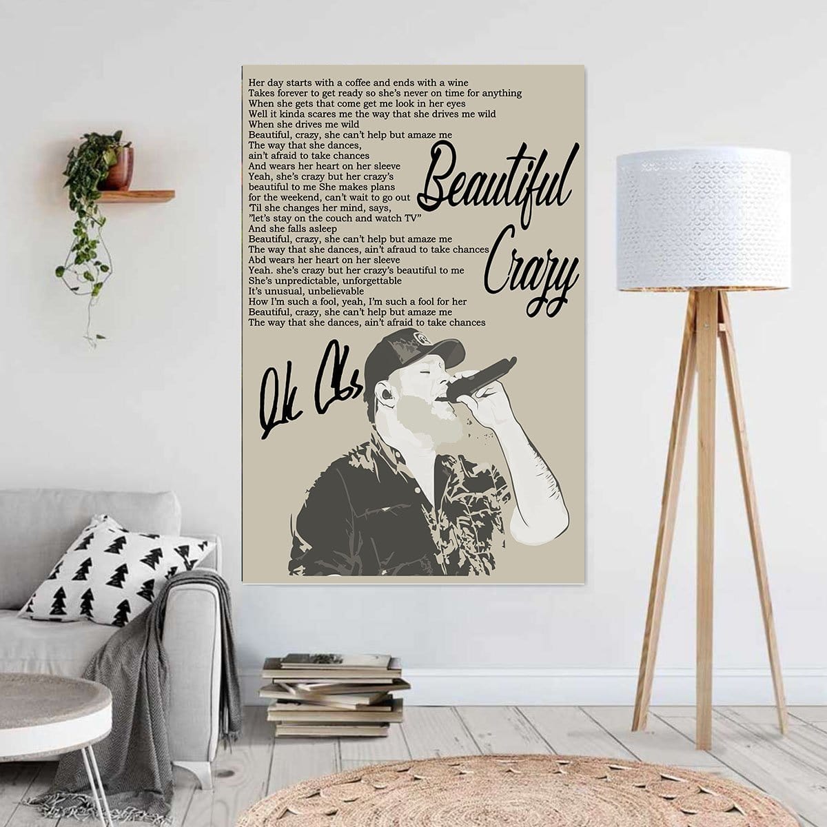 Canvas Prints Beautiful Crazy Singer Art Design Wall Art Home Decoration