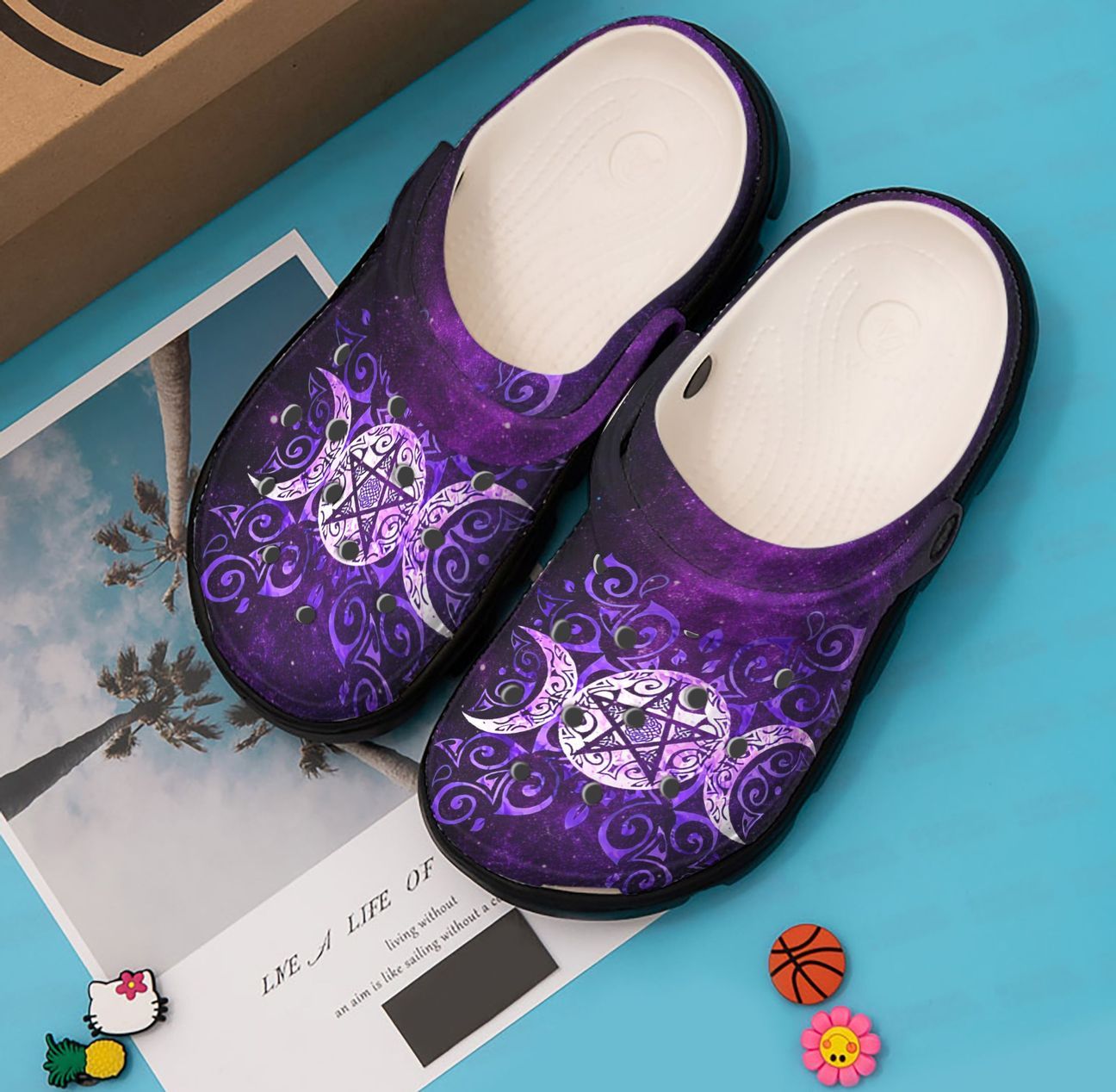 Wicca Personalized Clog, Custom Name, Text, Color, Number Fashion Style For Women, Men, Kid, Print 3D Daughter Of Moon