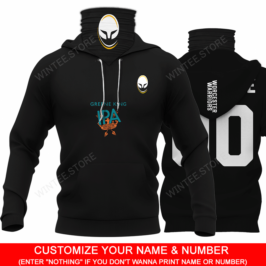 13WorcesterWarriors001 |HoodieMask| CUSTOMIZE YOUR NAME & NUMBER | HOT SALE 3D PRINTED