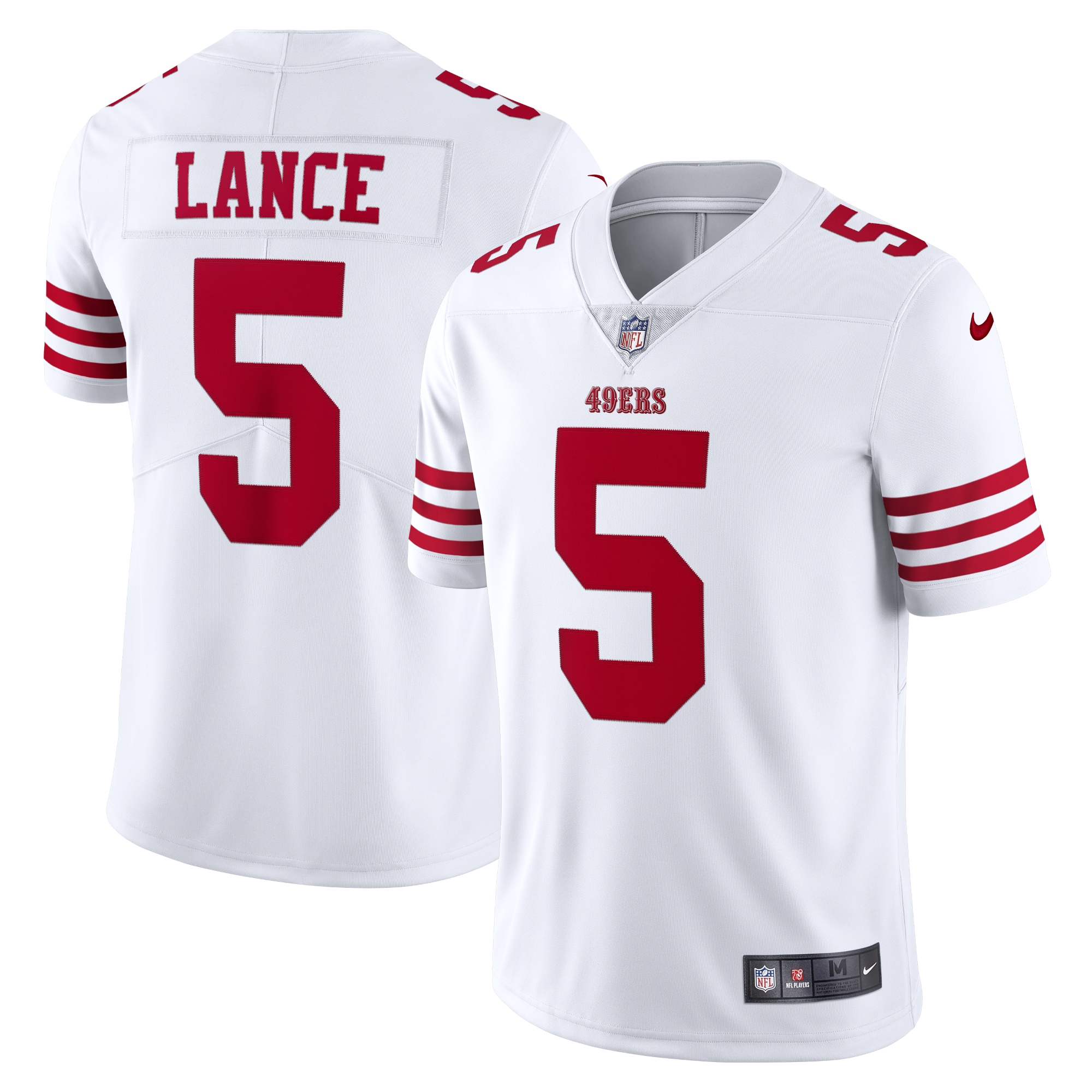 Men’s San Francisco 49ers Trey Lance White Vapor Limited Jersey