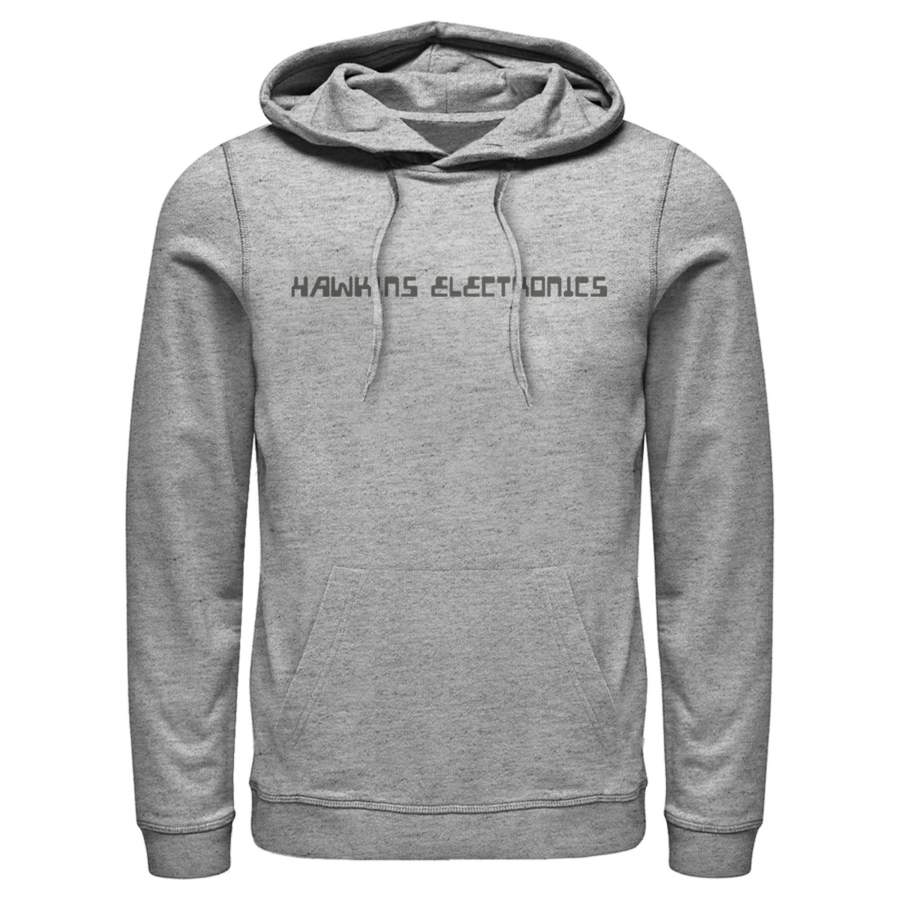 Stranger Things Men’s Hawkins Electronics Logo  Lightweight Hoodie