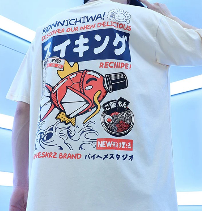 Magikarp Pokemon Konnichiwa Discover Our New Delicious Reciipe Tee Shirt Outfit