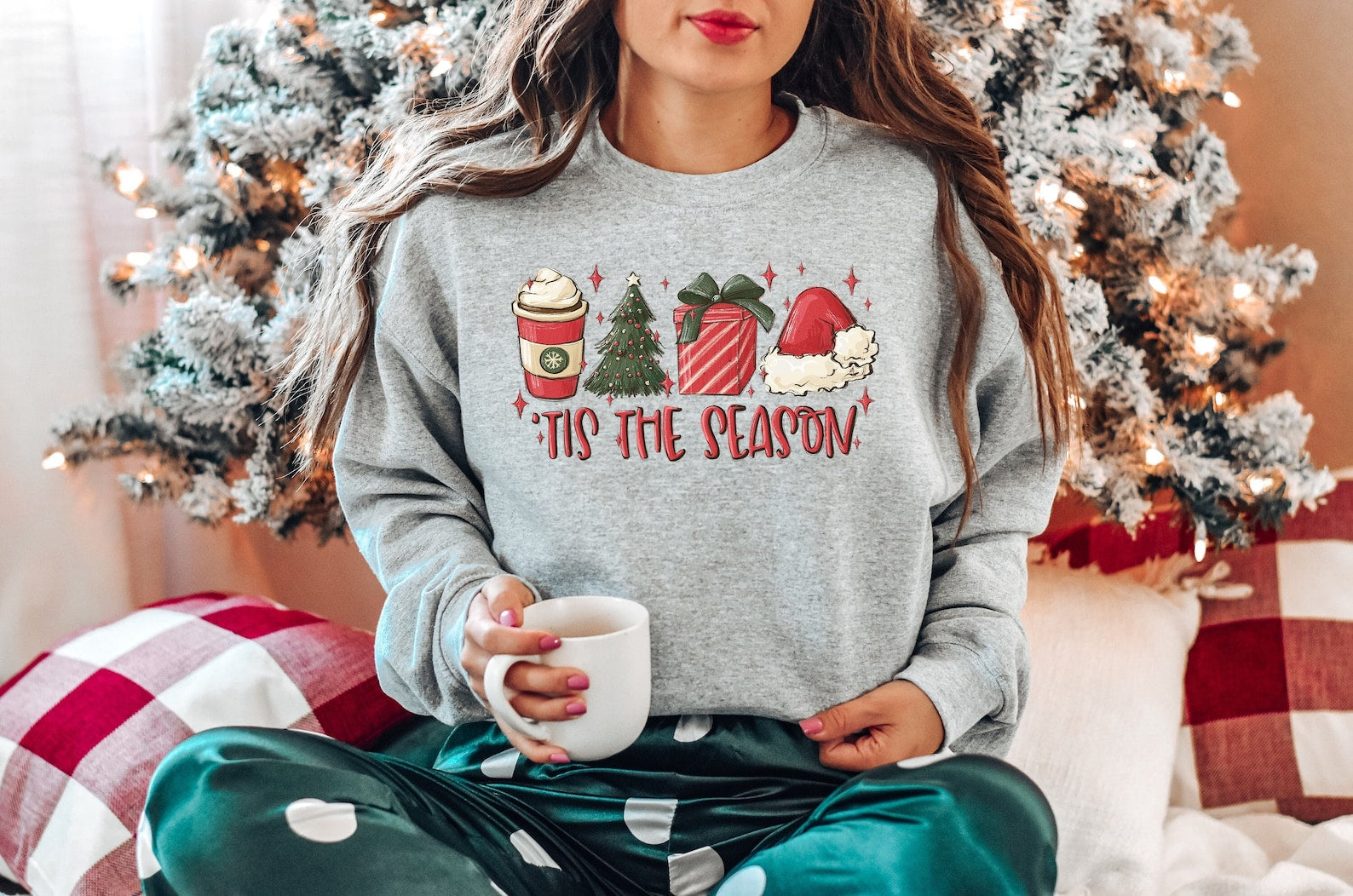 Tis The Season Sweatshirt 2D Crewneck Sweatshirt All Over Print Sweatshirt For Women Sweatshirt For Men Sws4523