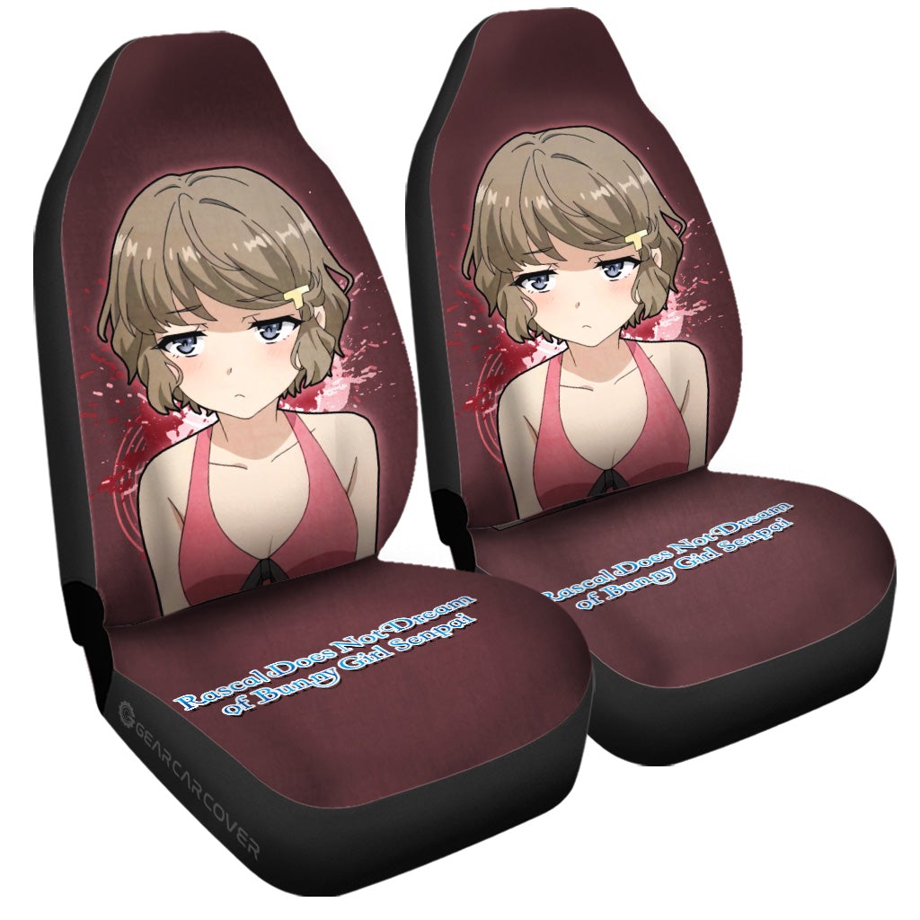 Anime Sexy Girl Tomoe Koga Car Seat Covers Custom Bunny Girl Senpai Anime Gifts For Fans