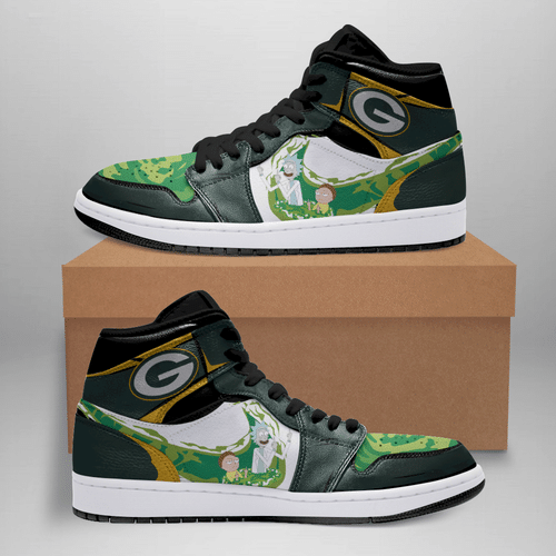 Rick And Morty Green Bay Packers Sneakers Air Jordan Sneakers Aj1115 Jordan Sneaker