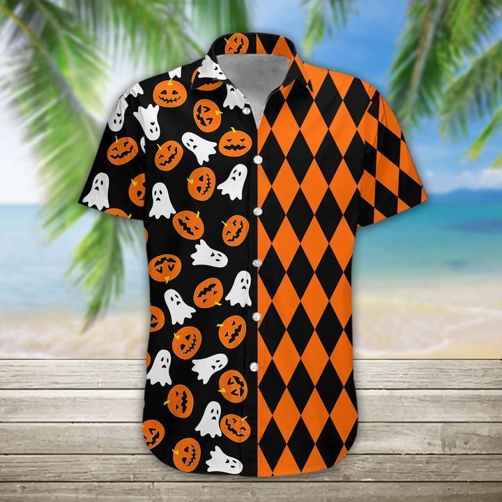 Boo Pumpkin Halloween Hawaii Shirt Ha3964