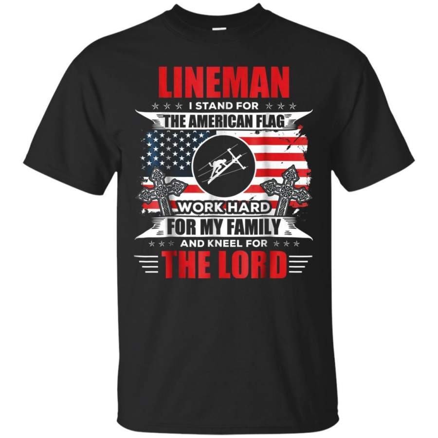 AGR Lineman Tshirt American Flag Lineman Tee Gift Jaq T-shirt