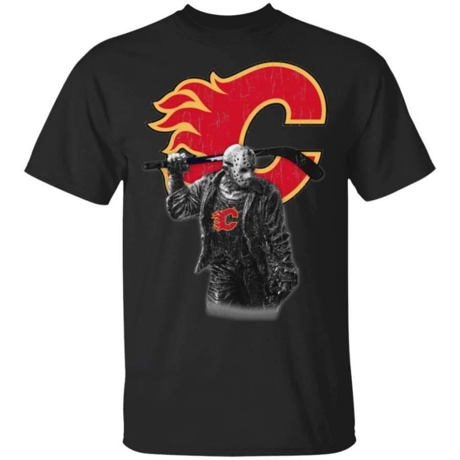 Jason Voorhees Calgary Flames Hockey T-shirt Fan Men Women