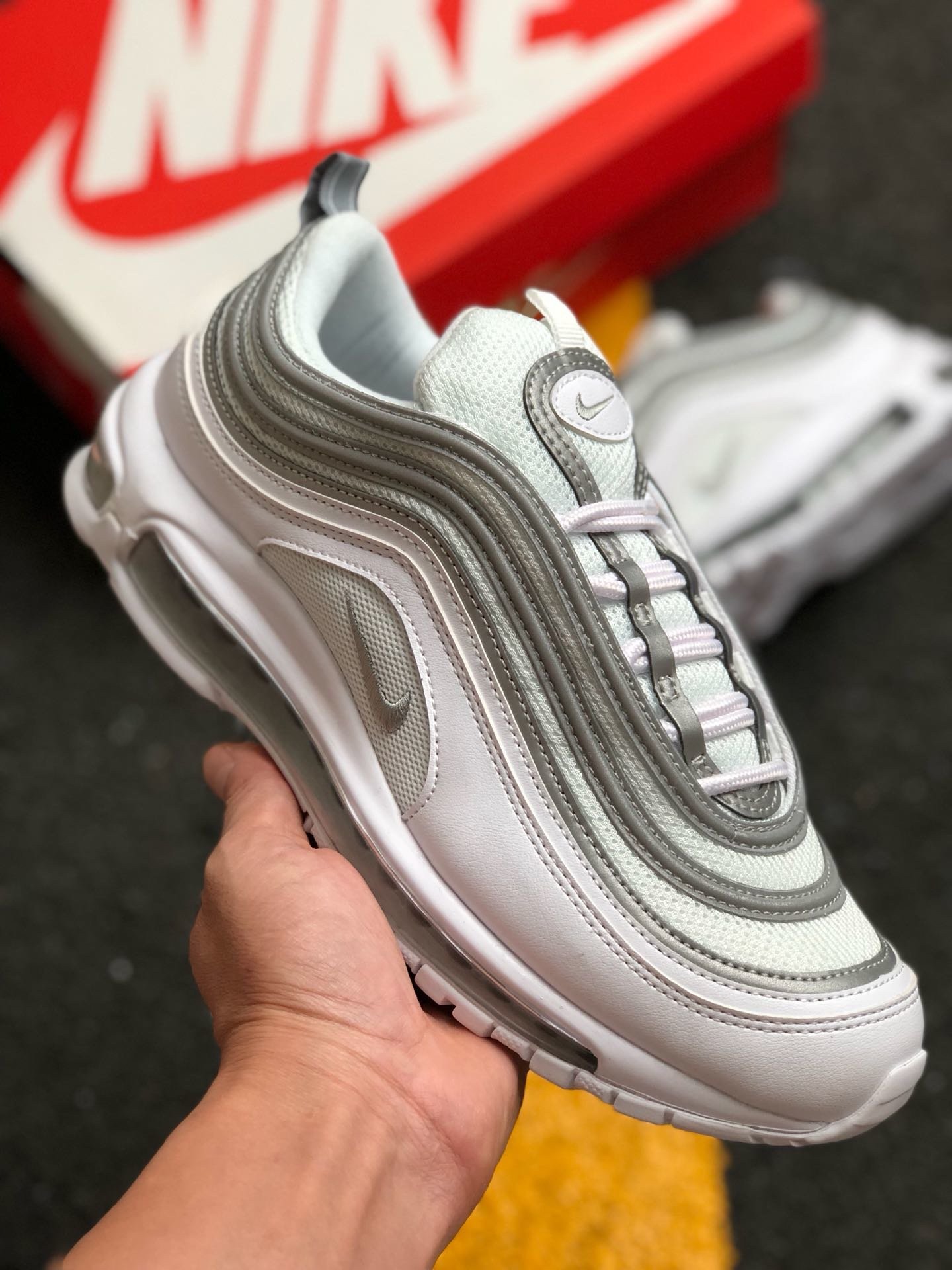 Nike Air Max 97 WhiteReflect Silver-Wolf Grey 921826-105 5339559