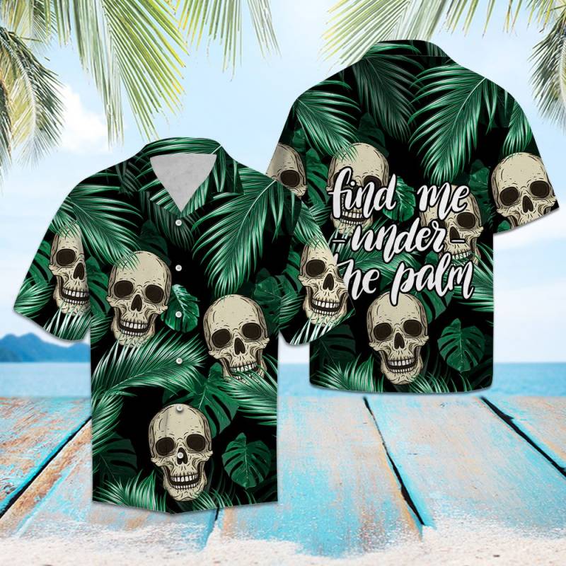 Skull Under The Palm Hawaii Shirt Ha101071