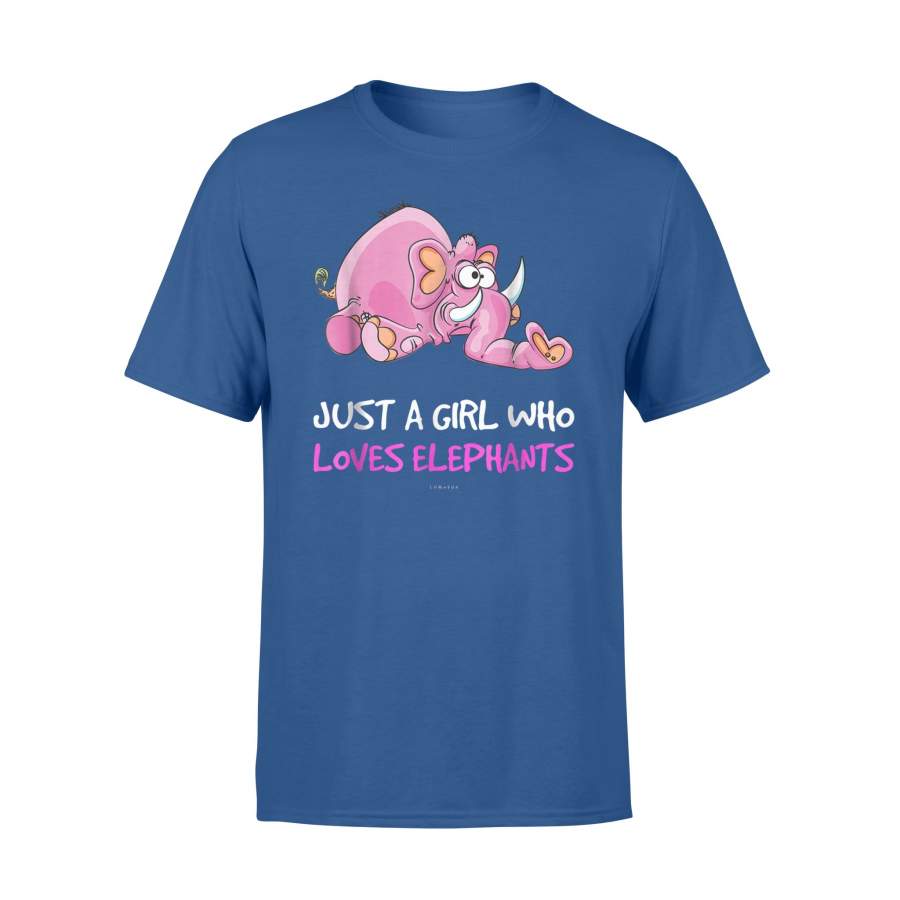 Just A Girl Who Loves Elephants Funny Elephant Gift T-Shirt