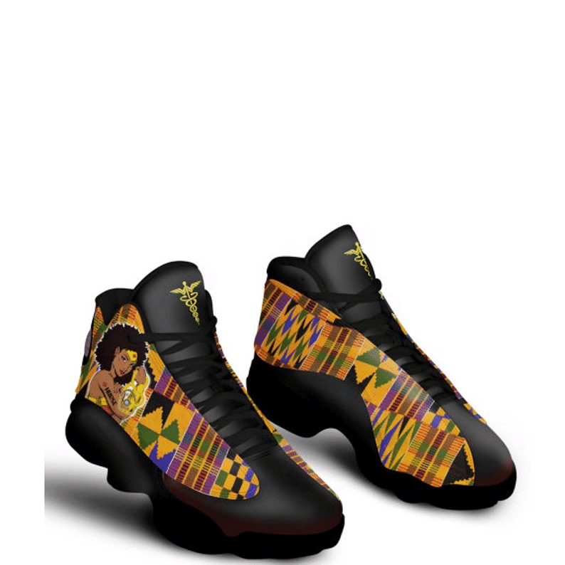 Super Nurse Melanated African Pattern Jd13 Shoes