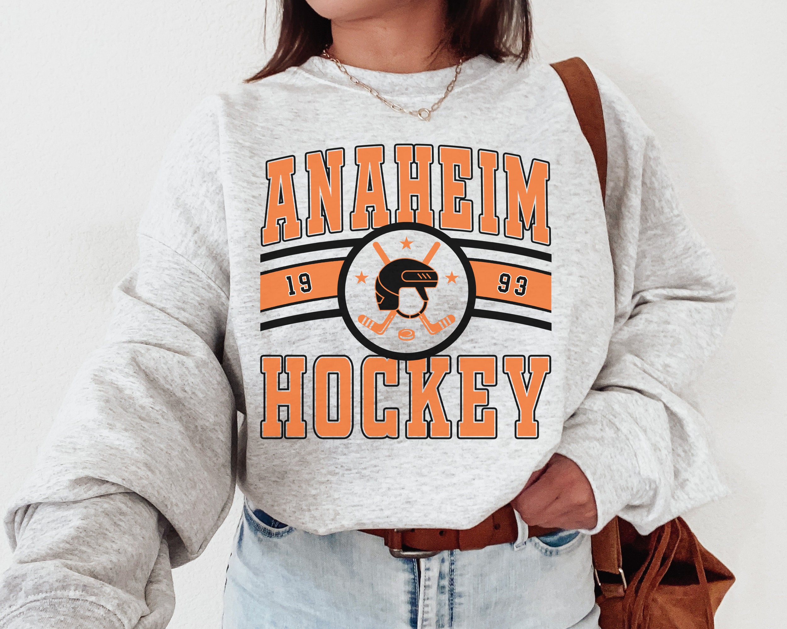 Anaheim Duck Sweatshirt, Vintage Anaheim Duck Sweatshirt  T-Shirt, Ducks Sweater, Ducks T-Shirt, Hockey Fan Shirt, Retro Anaheim Ice Hockey