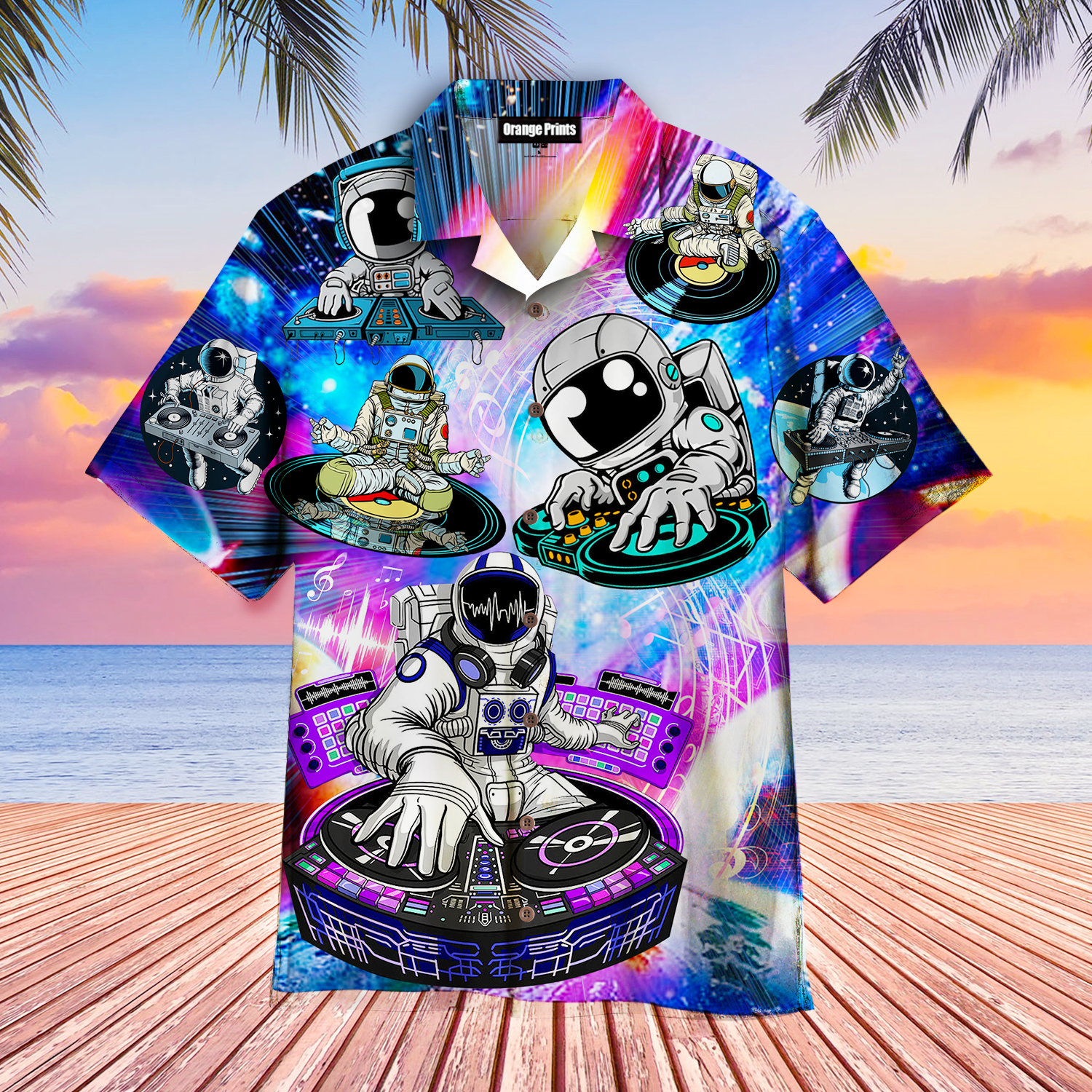 Cool Astronaut Dj Music Party Hawaii Shirt For Men Women Ha20121