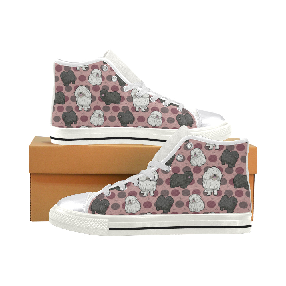 Puli Dog White Women’s Classic High Top Canvas Shoes