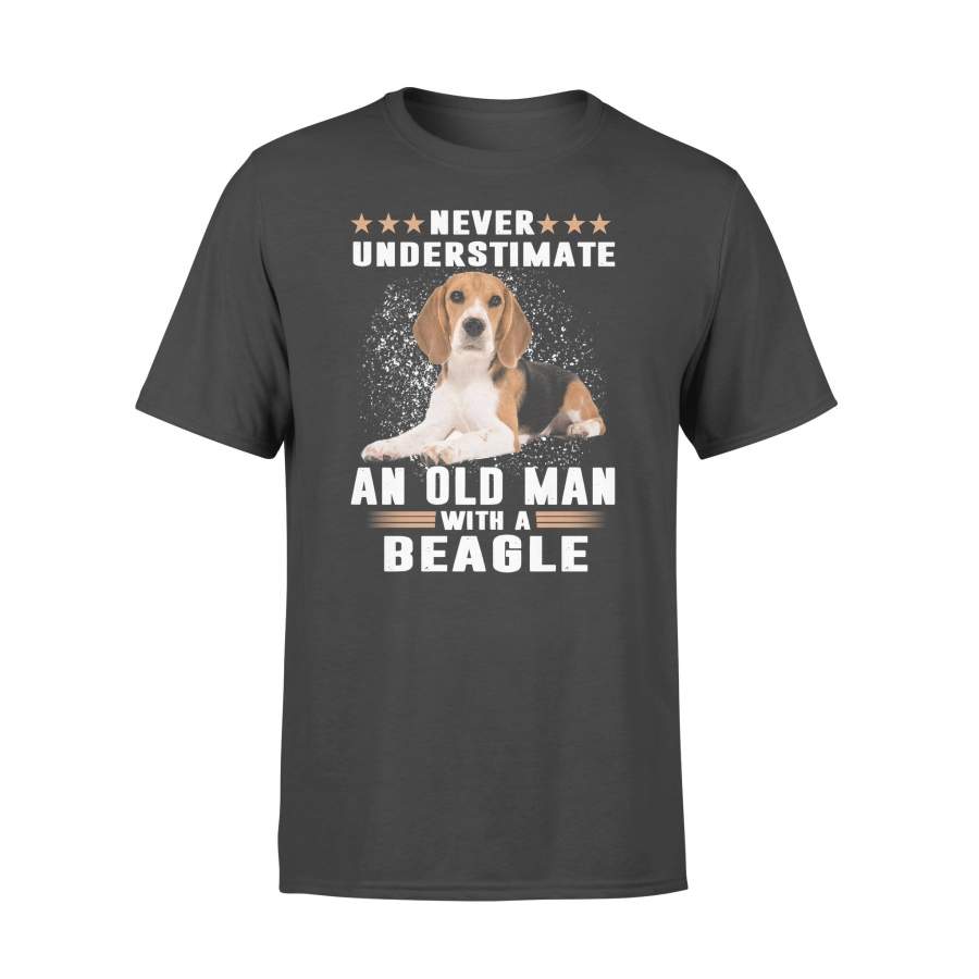 Never Underestimate An Old Man With A Beagle T-shirt