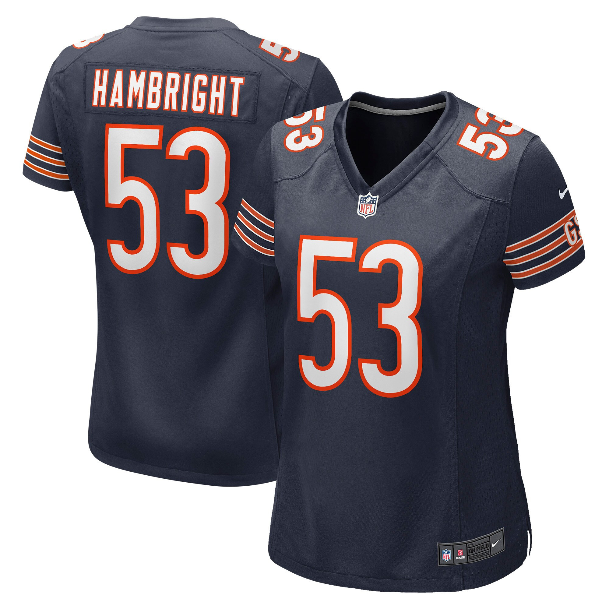 Arlington Hambright Chicago Bears Womens Player Game Jersey – Navy NFL