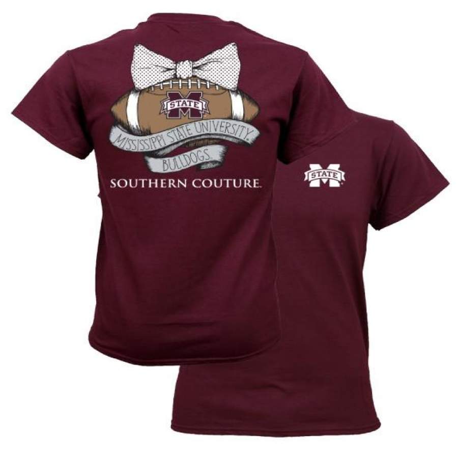 Southern Couture MSU Bulldogs Mississippi State Vintage Football T-Shirt